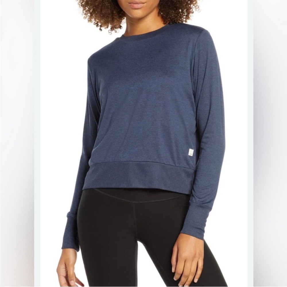 Vuori Navy Long Sleeve Crew Tee